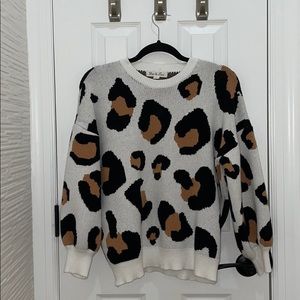 Vine & Love cheetah print sweater